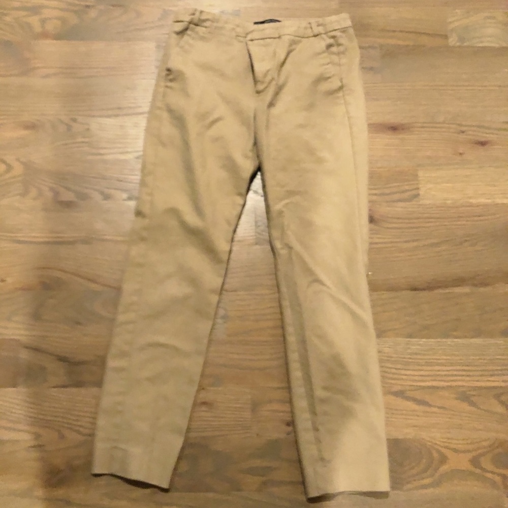 Zara Khaki Chinos Straight Leg Work Pants